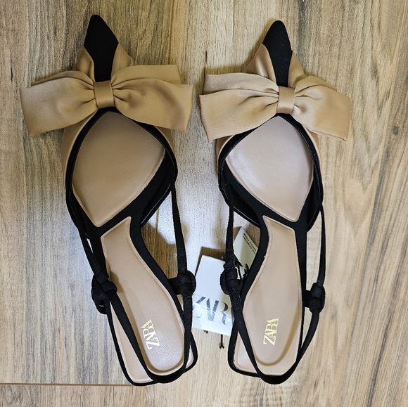 Zara, BOW TRIM SLINGBACKS, US 7.5 - Picture 3 of 14